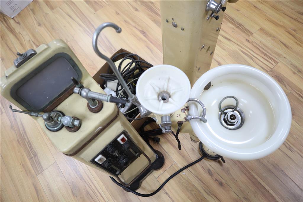 A Rathbone dental unit and accessories